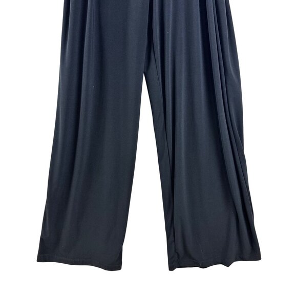 Emma & Michele Black Jumpsuit Womens M Cape Lagenlook Minimalist Resort Travel - Picture 3 of 10